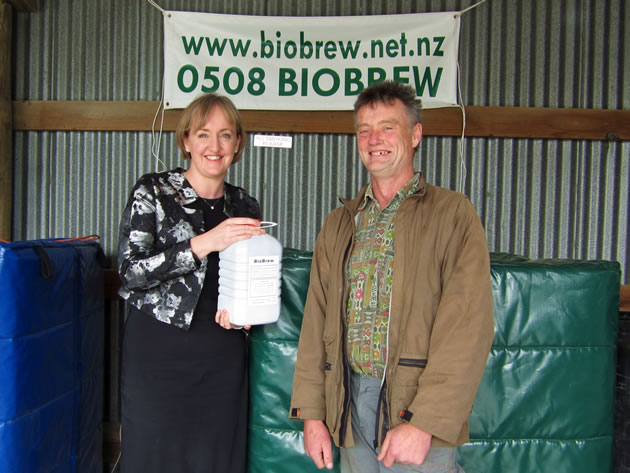 Amy Adams, MP for Selwyn, visited BioBrew's temporary premises in Prebbleton